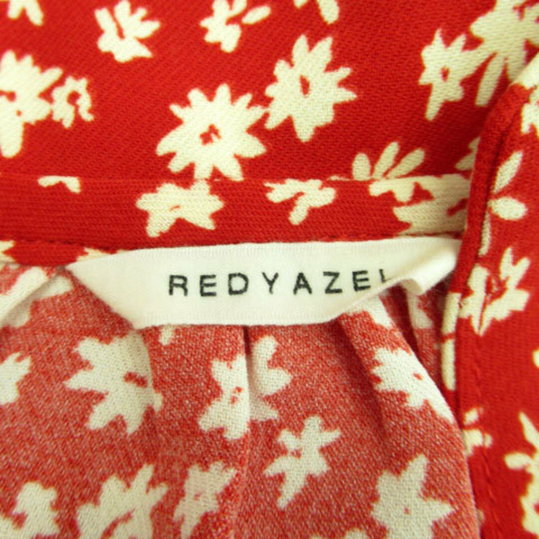 REDYAZEL(レディアゼル)のレディアゼル REDYAZEL シャツ ブラウス 半袖 花柄 S レッド 赤 レディースのトップス(シャツ/ブラウス(半袖/袖なし))の商品写真