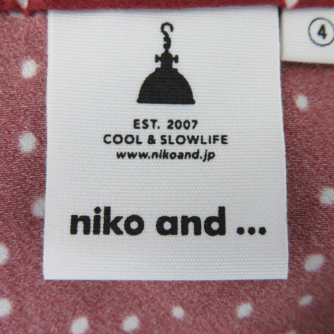 niko and...(ニコアンド)のニコアンド フレアスカート ロング丈 マキシ丈 ドット柄 4 ボルドー /YK1 レディースのスカート(ロングスカート)の商品写真