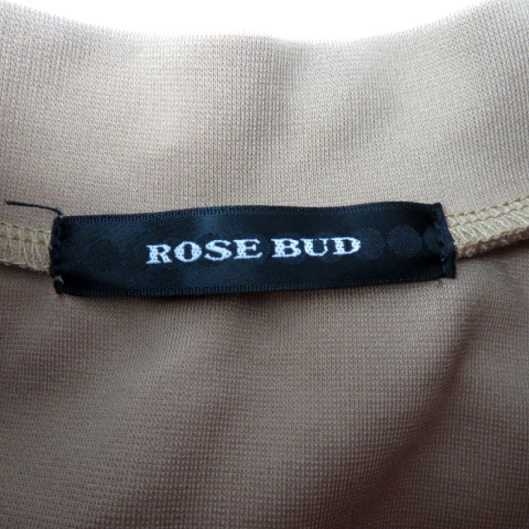 ROSE BUD(ローズバッド)のローズバッド ROSE BUD カットソー 半袖 オフネック F ライトブラウン レディースのトップス(カットソー(半袖/袖なし))の商品写真