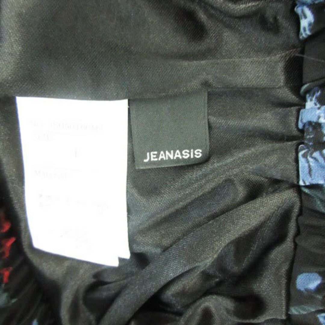 JEANASIS(ジーナシス)のジーナシス JEANASIS スカンツ ワイドパンツ アンクル丈 花柄 F 黒 レディースのパンツ(その他)の商品写真