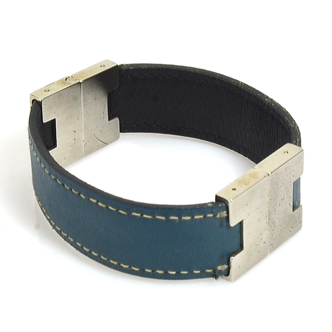 エルメス HERMES ブレスレット ルーリー レザー/メタル ブラック
