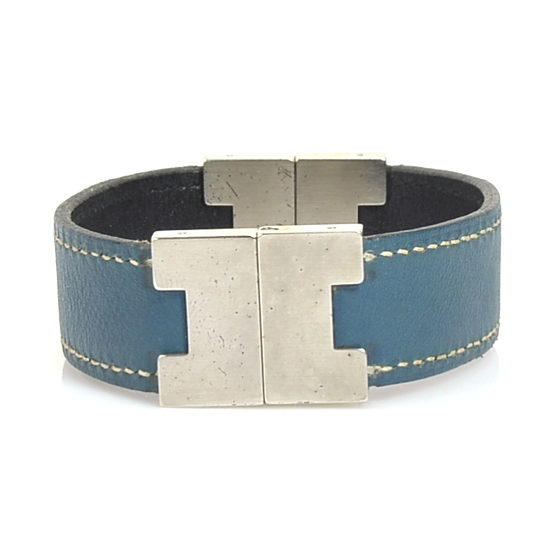 エルメス HERMES ブレスレット ルーリー レザー/メタル ブラック