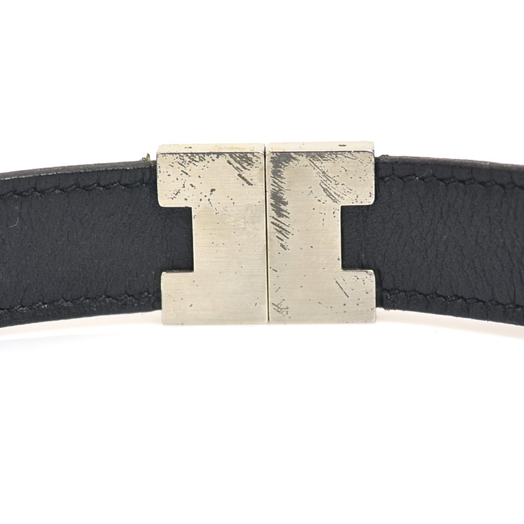 エルメス HERMES ブレスレット ルーリー レザー/メタル ブラック