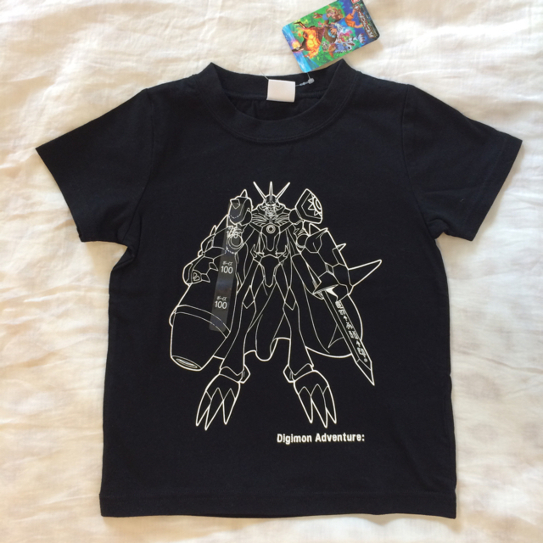 BANDAI(バンダイ)の新品100cmデジモンアドベンチャー半袖Tシャツ 綿100% 黒バンダイ キッズ/ベビー/マタニティのキッズ服男の子用(90cm~)(Tシャツ/カットソー)の商品写真