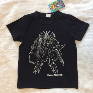 バンダイ(BANDAI)の新品100cmデジモンアドベンチャー半袖Tシャツ 綿100% 黒バンダイ(Tシャツ/カットソー)