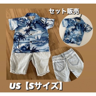 アロハシャツ ハワイアンシャツ USA製 ハワイアロハシャツ子供服　海外Sサイズ(甚平/浴衣)