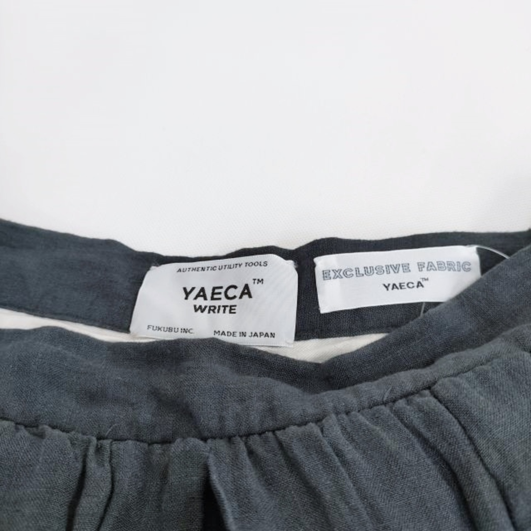 YAECA(ヤエカ)のYAECA TUCK SKIRT 99616 サイズM リネン ロングスカート チャコールグレー レディース ヤエカ【中古】3-0606M♪ レディースのスカート(ロングスカート)の商品写真