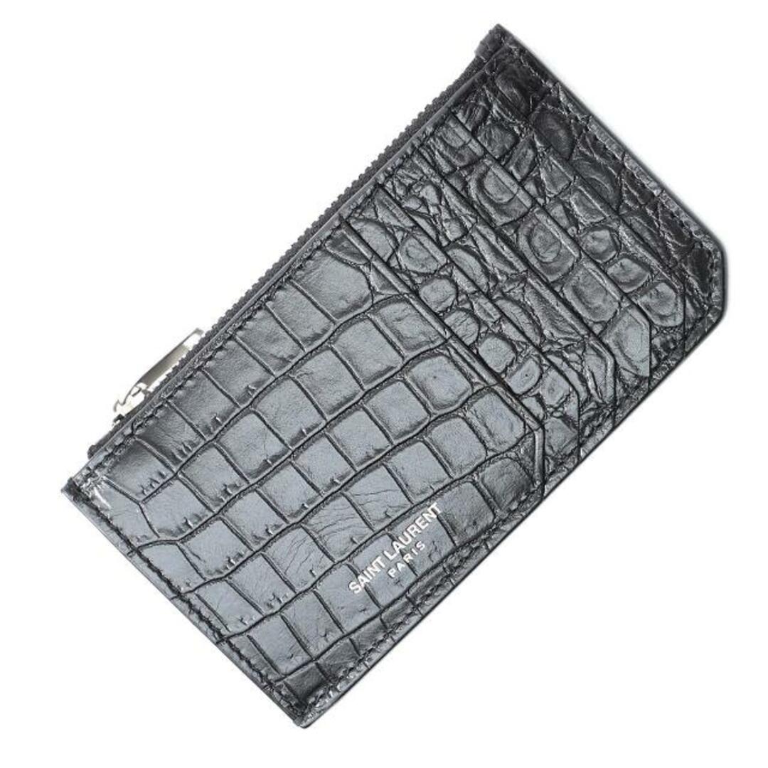 SAINT LAURENT サンローラン カードケース/ZIP FRAGMENT CROCODILE CARD HOLDER メンズ