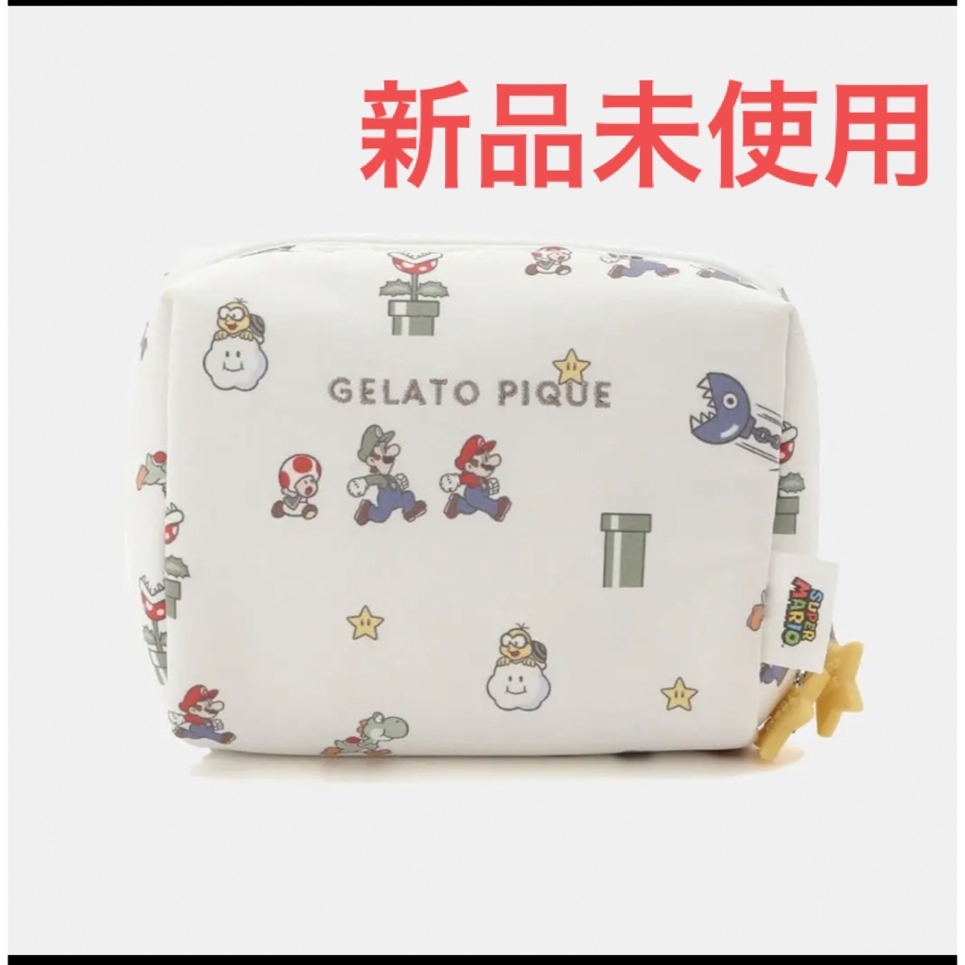 gelato pique(ジェラートピケ)の新品未使用　ジェラートピケ　マリオ　ポーチ レディースのファッション小物(ポーチ)の商品写真