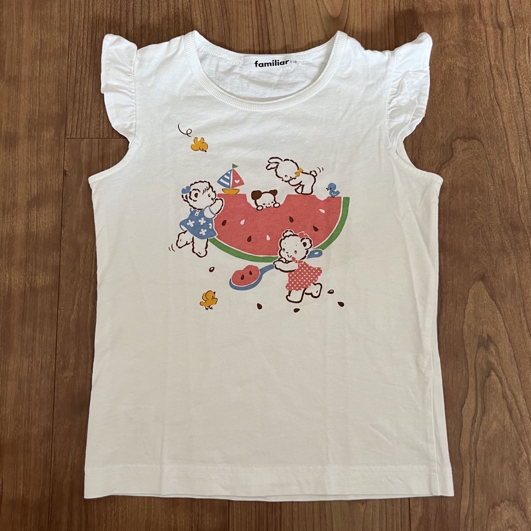 familiar(ファミリア)のfamiliar ファミリア　タンクトップ　110サイズ キッズ/ベビー/マタニティのキッズ服女の子用(90cm~)(Tシャツ/カットソー)の商品写真