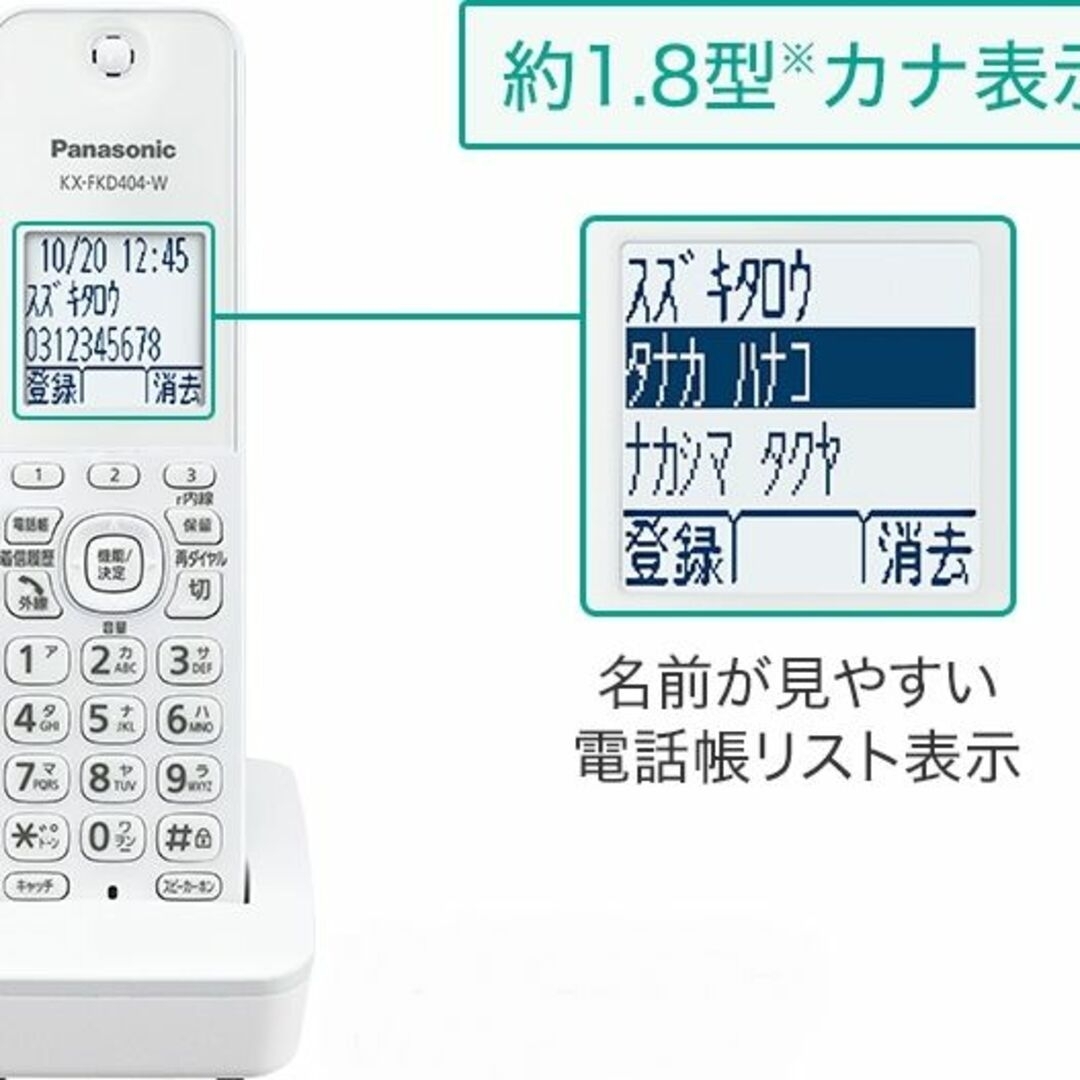 新品 増設用子機 パナソニック 子機 KX-FKD404-W ×3セット 2