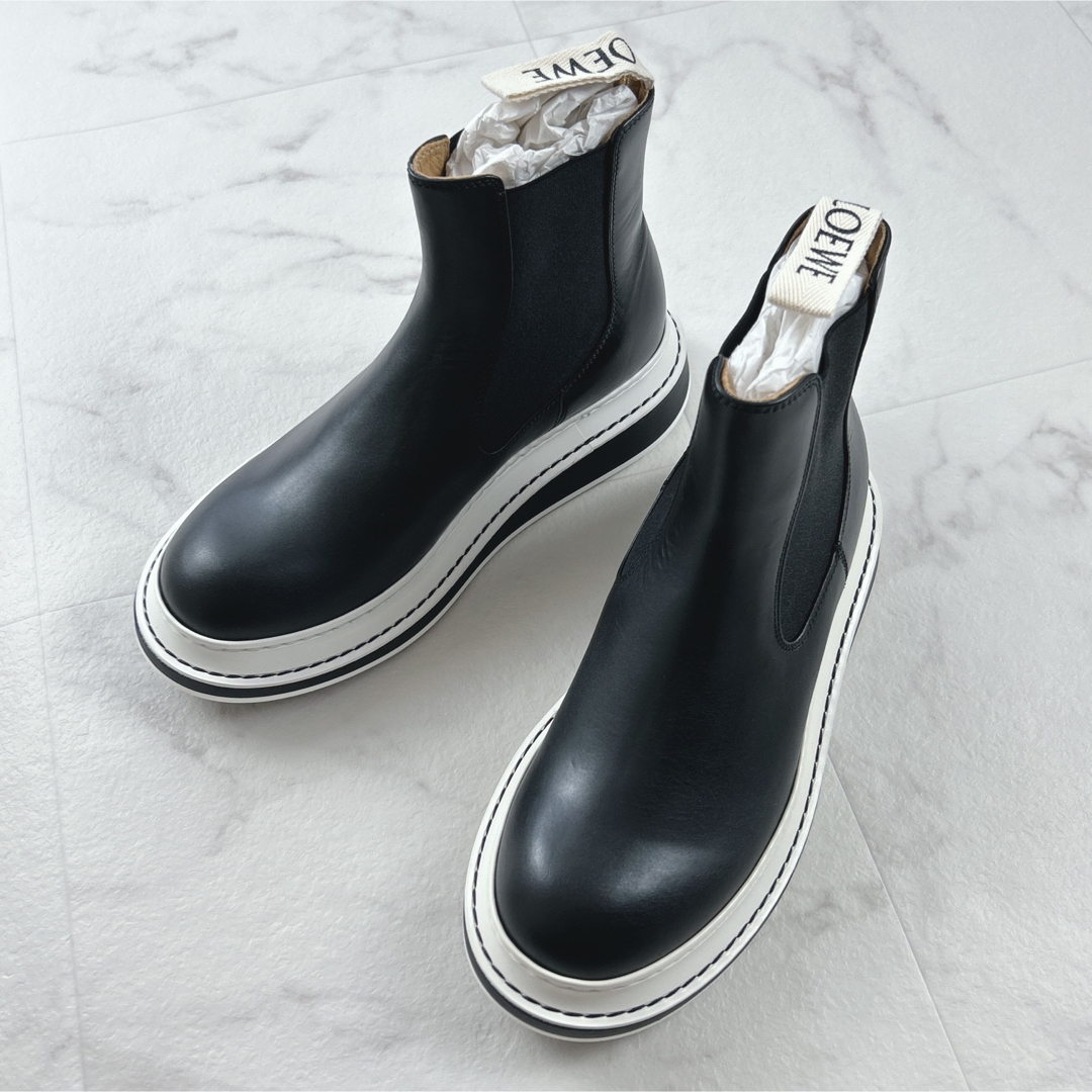 LOEWE◇チェルシーブーツ/サイドゴアブーツ/40/BEG/1368455 LOEWE◇チェルシーブーツ/サイドゴアブーツ/40/BEG/1368455