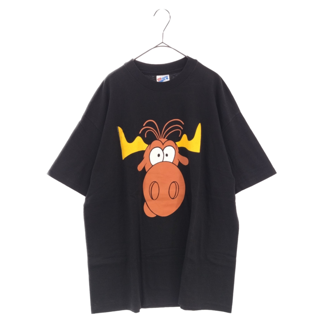 VINTAGE ヴィンテージ 90s TACO BELL × ROCKY&BULLWINKLE ロッキーとブルウィンクルの大冒険 アドバタイジング 半袖Tシャツ カットソー ブラック59センチ肩幅