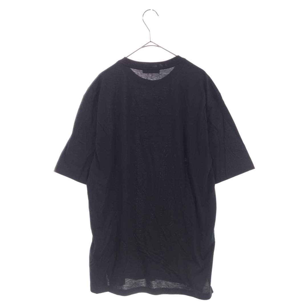 PRADA プラダ 22SS Raised Logo Round neck Tee レイズドロゴクルーネック半袖Tシャツ UJN815 S221  1052 ブラック