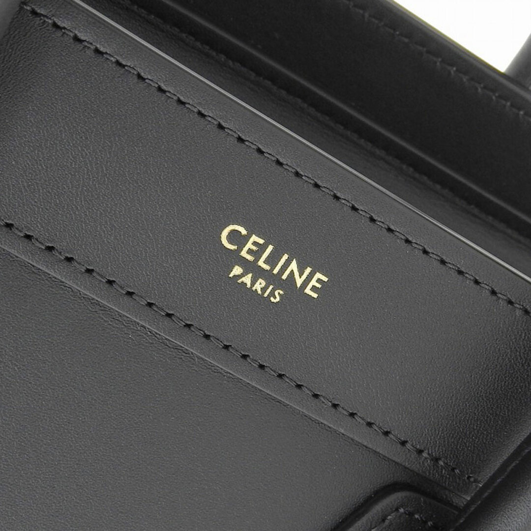 美品 CELINE セリーヌ ラゲージ ナノ ショッパー  バッグ ブラック 黒