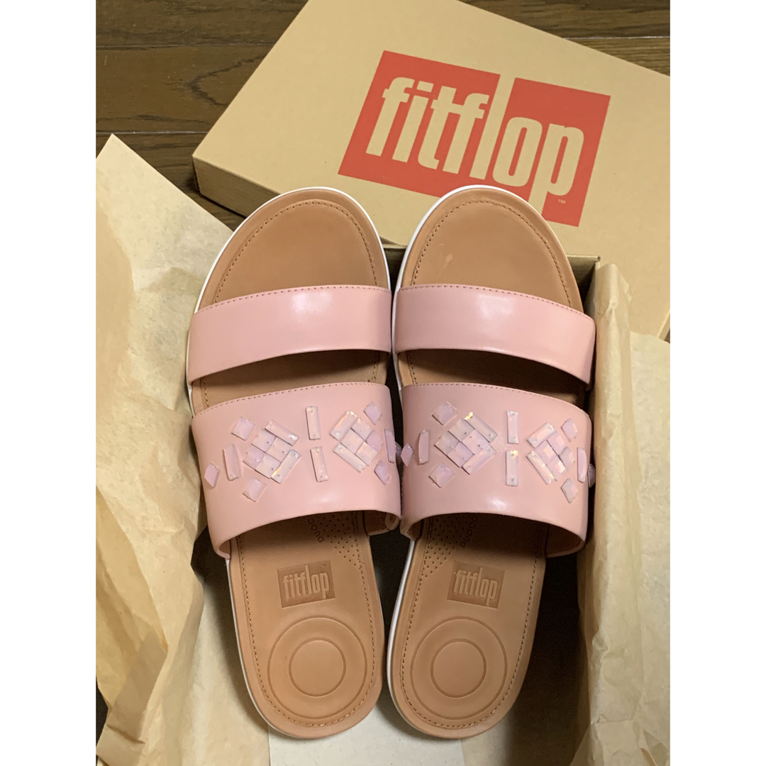 fitflop(フィットフロップ)のフィットフロップ　コンフォートサンダル　デルタレザースライド　ピンク　24 新品 レディースの靴/シューズ(サンダル)の商品写真