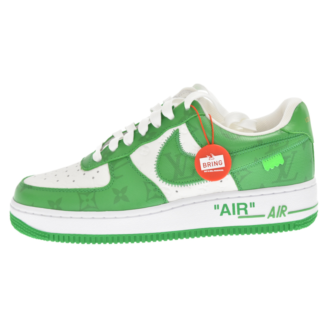 LOUIS VUITTON ルイヴィトン ×NIKE AIR FORCE 1 LOW ×ナイキ エアフォース モノグラム レザー ローカット スニーカー グリーン/ホワイト US6.5/24.5cm MS0242