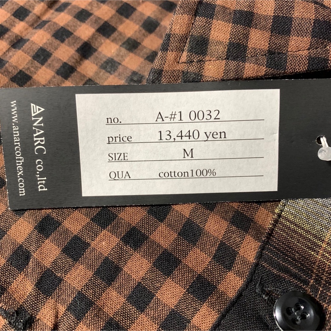 HEX ANTISTYLE(ヘックスアンチスタイル)の新品 ANARCofhex M 半袖 シャツ リバーシブル チャコール チェック メンズのトップス(シャツ)の商品写真
