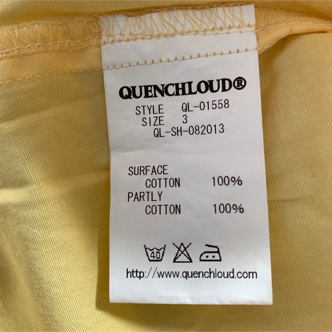 QUENCHLOUD(クエンチラウド)の新品 QUENCHLOUD Lサイズ 半袖シャツ チェック イエロー クエンチ メンズのトップス(シャツ)の商品写真