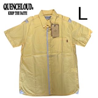 クエンチラウド(QUENCHLOUD)の新品 QUENCHLOUD Lサイズ 半袖シャツ チェック イエロー クエンチ(シャツ)