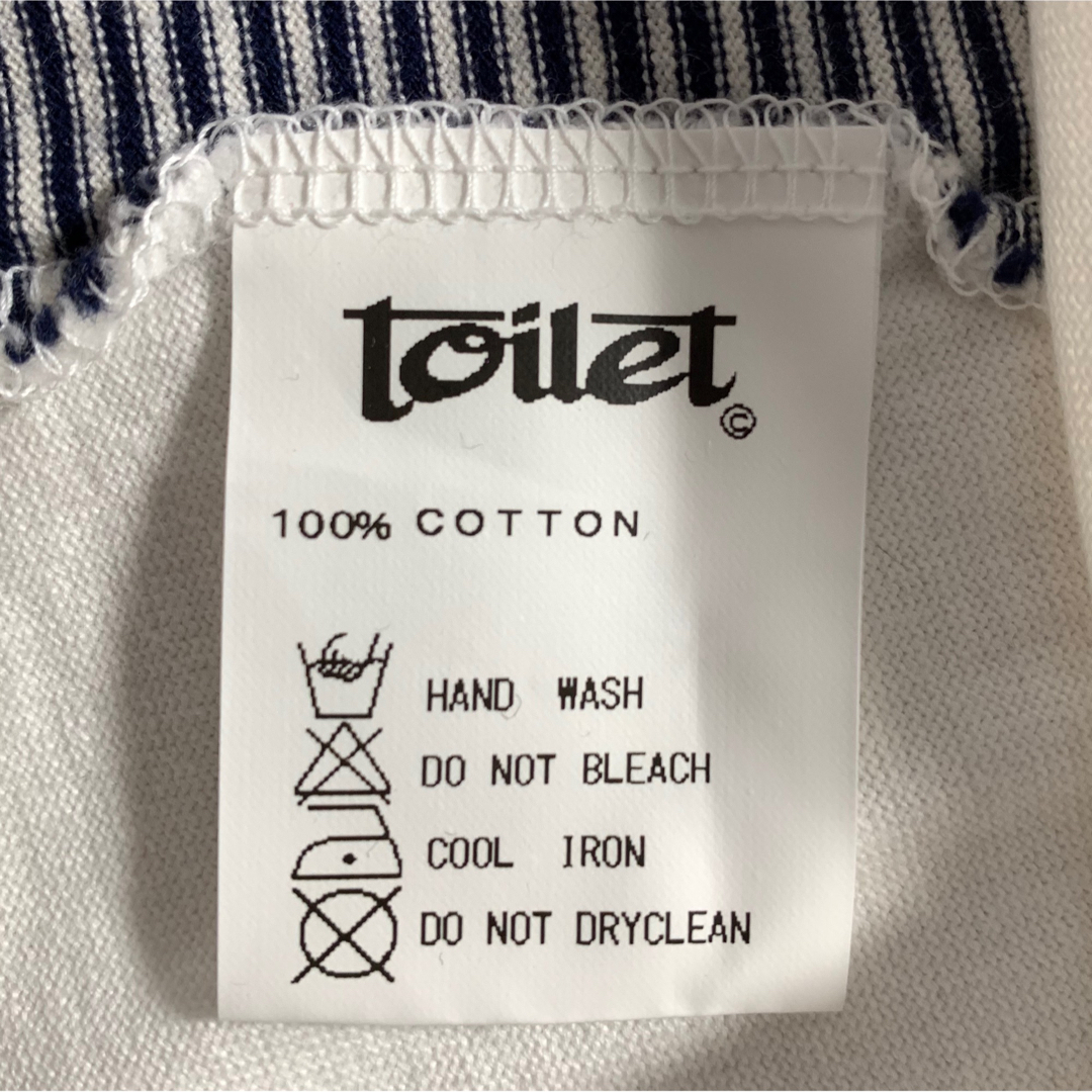 TOILET(トイレット)の未使用 toilet 七分丈 Tee Mサイズ コットン ボーダー メンズのトップス(Tシャツ/カットソー(七分/長袖))の商品写真