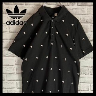 アディダス(adidas)の【人気定番】アディダス　総柄ポロシャツ　トレフォイルロゴ　若葉マーク M259(ポロシャツ)