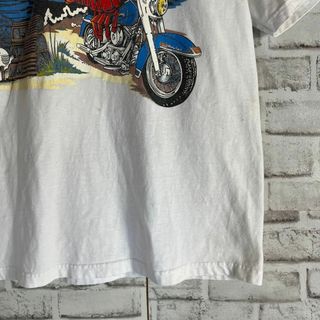 【人気定番】ハーレーダビッドソン　両面ビッグプリントTシャツ　白　M257