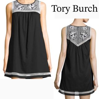 トリーバーチ(Tory Burch)の【Tory Burch】レース 刺繍 コットン チュニック ノースリーブブラウス(シャツ/ブラウス(半袖/袖なし))