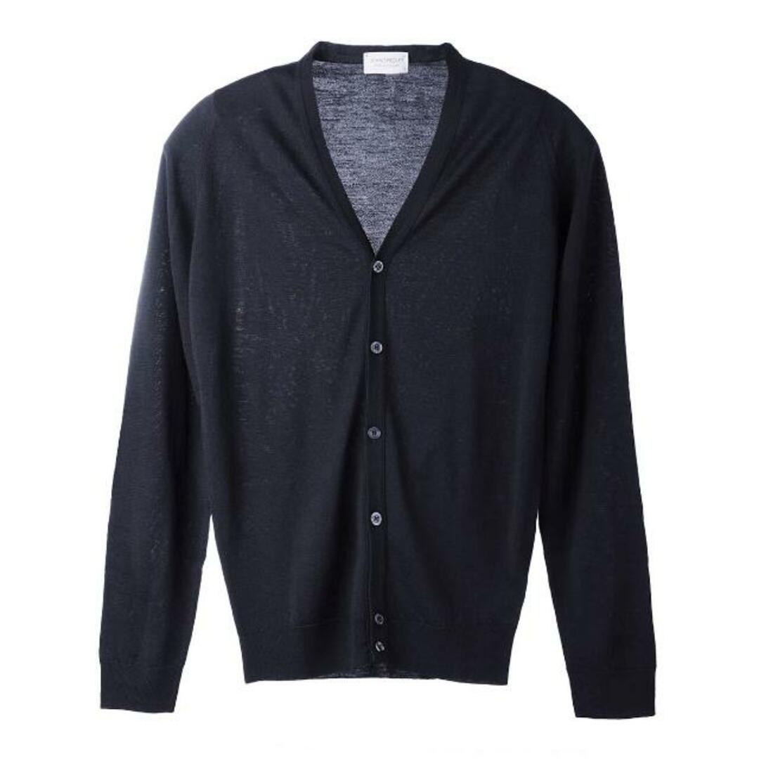 JOHN SMEDLEY ジョンスメドレー カーディガン/PETWORTH エクストラファインメリノウール 30ゲージ メンズ MIDNIGHT