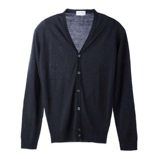 ジョンスメドレー(JOHN SMEDLEY)のJOHN SMEDLEY ジョンスメドレー カーディガン/PETWORTH エクストラファインメリノウール 30ゲージ STANDARD FIT メンズ MIDNIGHT(カーディガン)