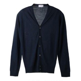 ジョンスメドレー(JOHN SMEDLEY)のJOHN SMEDLEY ジョンスメドレー カーディガン/PETWORTH エクストラファインメリノウール 30ゲージ STANDARD FIT メンズ ORIONGREEN(カーディガン)