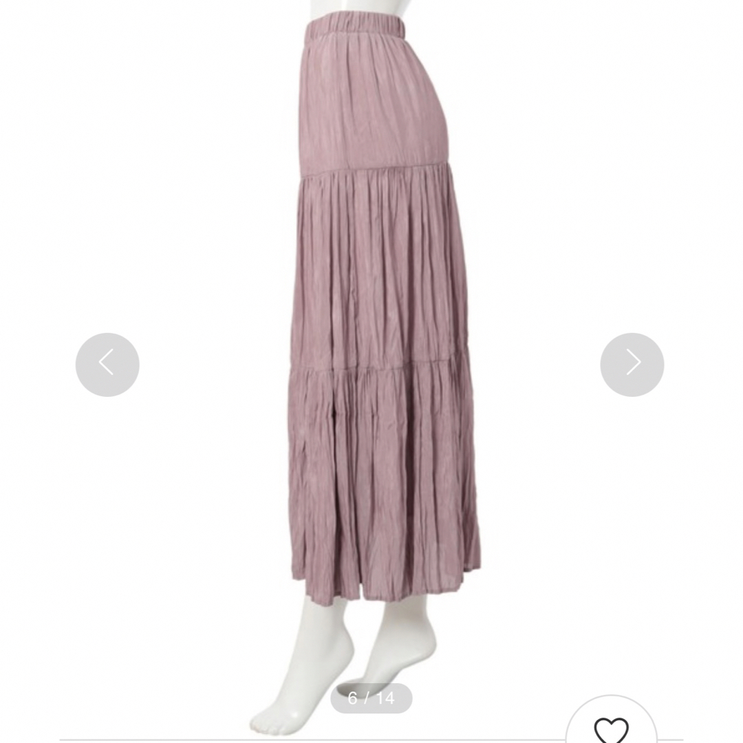 fifth ワッシャーティアードスカート ピンク レディースのスカート(ロングスカート)の商品写真