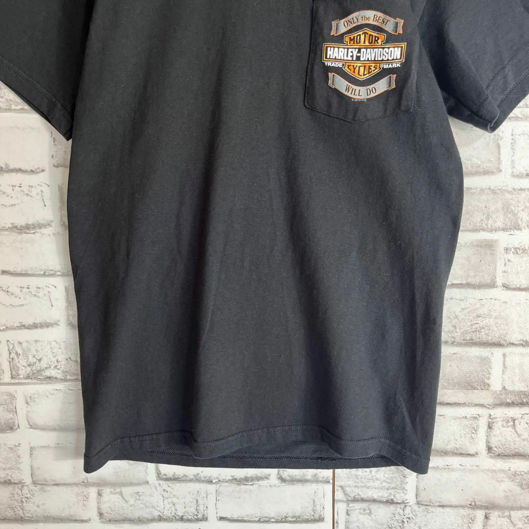 Harley Davidson(ハーレーダビッドソン)の【希少レア】ハーレーダビッドソン　バッグプリントTシャツ イーグル　M248 メンズのトップス(Tシャツ/カットソー(半袖/袖なし))の商品写真