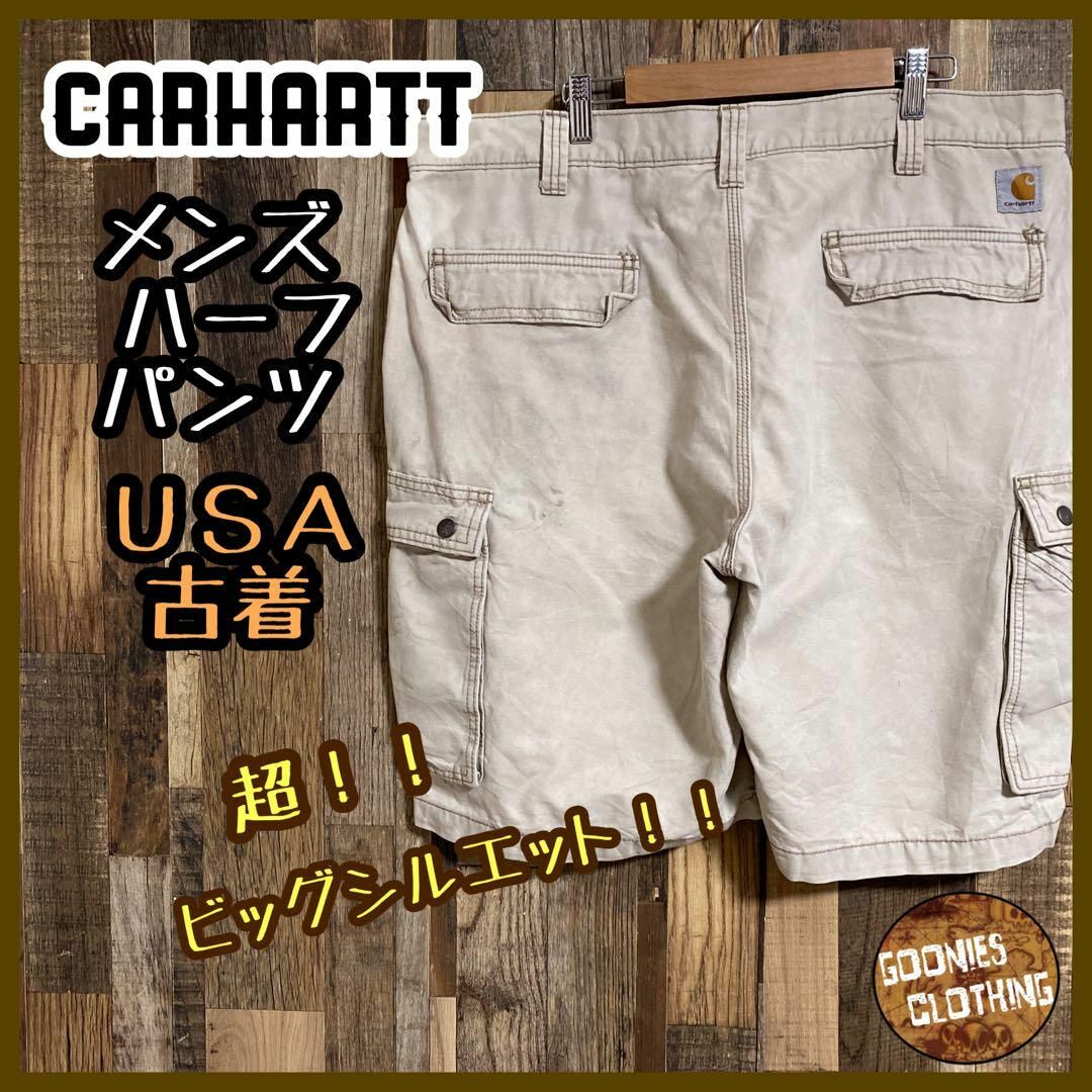 人気の カーハート メンズ ハーフ パンツ ペインター ロゴ 2XL USA古着 90s ショートパンツ