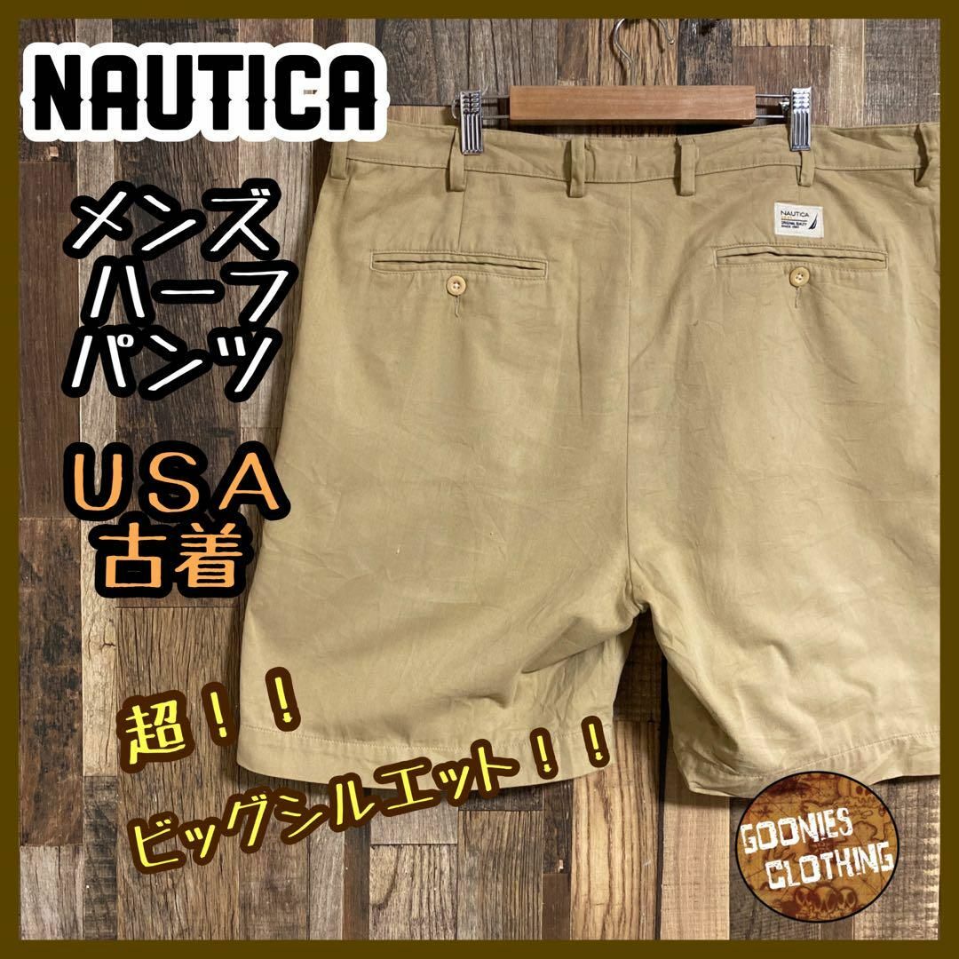 NAUTICA ノーティカ メンズ ハーフ パンツ ブラウン38 2XL USA古着 90sの通販 by グーニーズクロージング｜ノーティカ ならラクマ