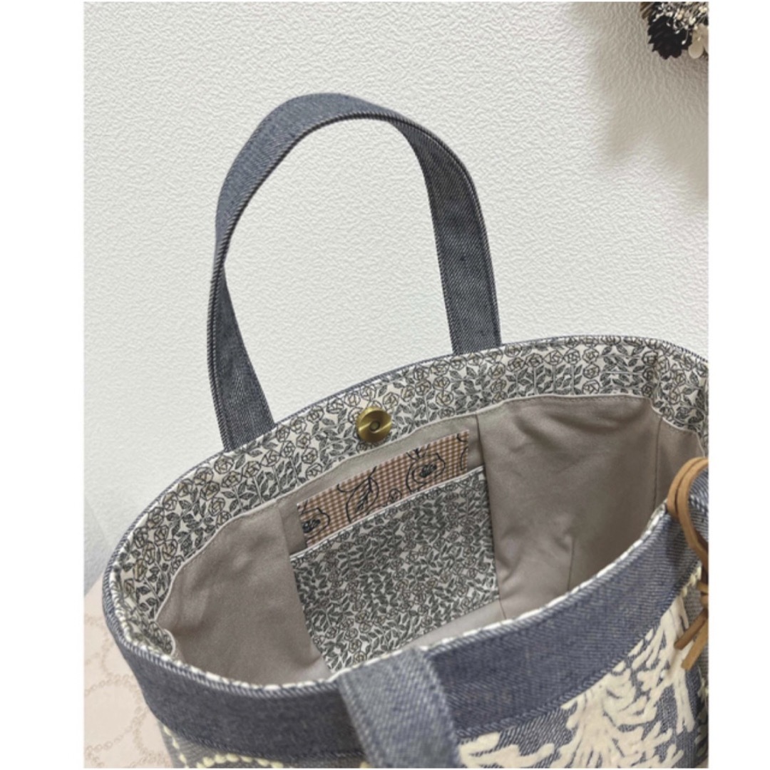 mina perhonen - ハンドメイド ミナペルホネン 楕円底のぽってりトート
