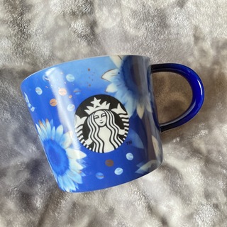 スターバックス(Starbucks)のマグカップ　マグブルーフラワー　355ml(グラス/カップ)