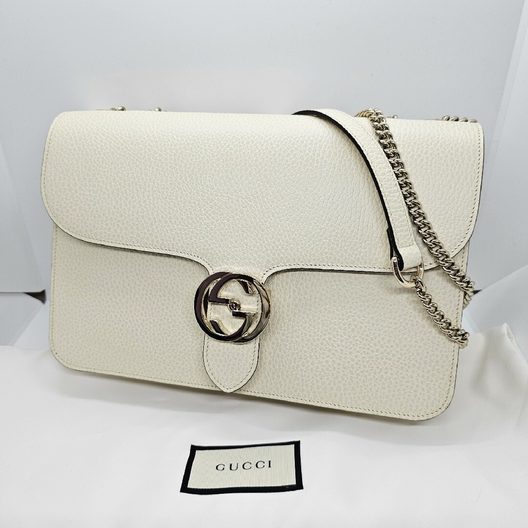 Gucci(グッチ)の【美品】GUCCI インターロッキングG 2WAYバッグ チェーンショルダー レディースのバッグ(ショルダーバッグ)の商品写真