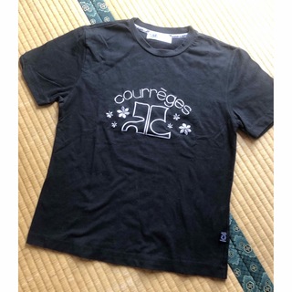 クレージュ(Courreges)のクレージュ　ブラックロゴTシャツ(Tシャツ(半袖/袖なし))