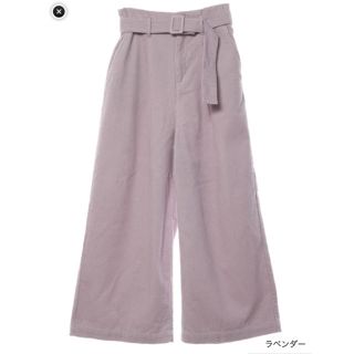 ダブルクローゼット(w closet)の【ダブルクローゼット】ハイウエストベルト付きコーデュロイパンツ(カジュアルパンツ)