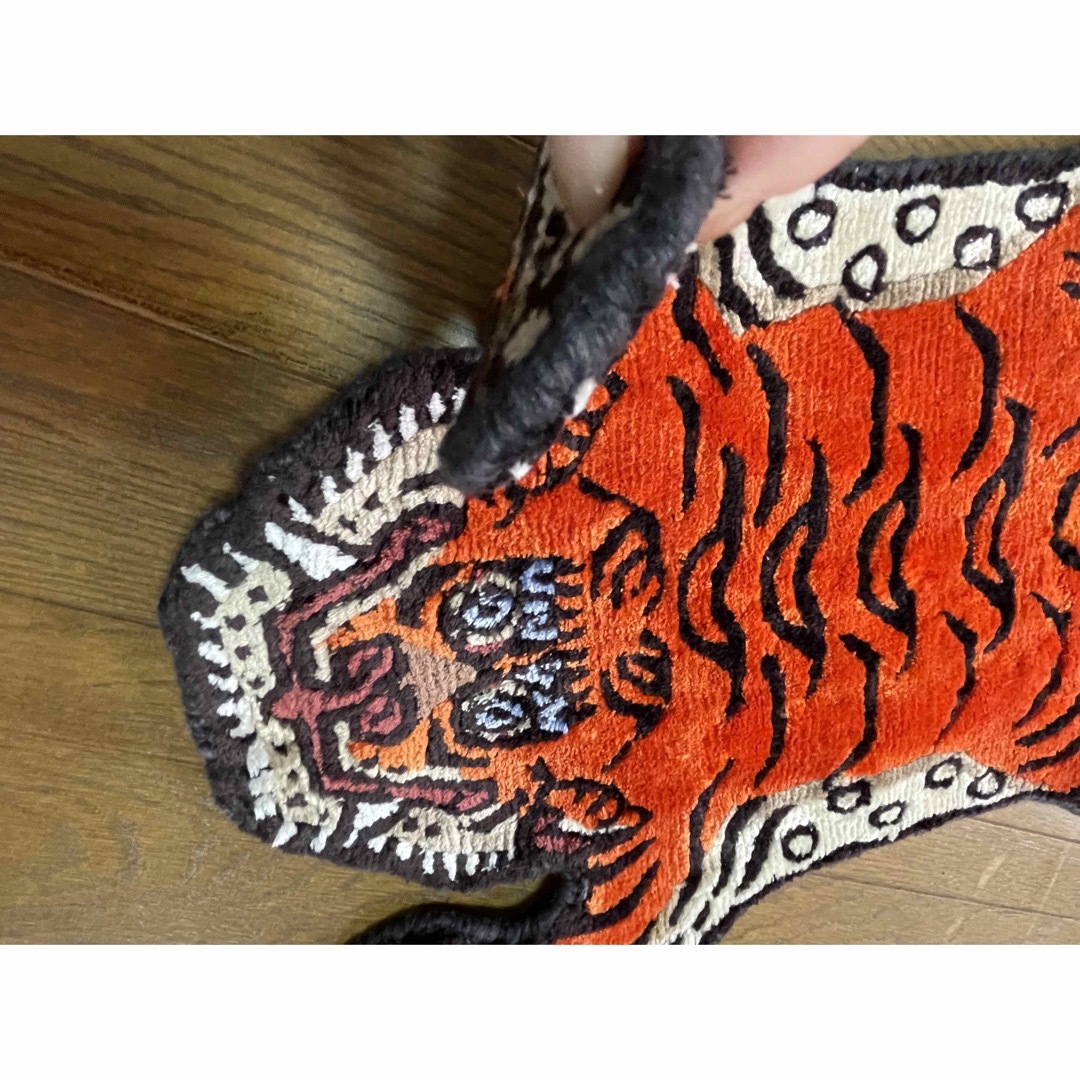 セール特価‼️新品 本物 シルク チベタンタイガー チベット絨毯 XS 47㎝①