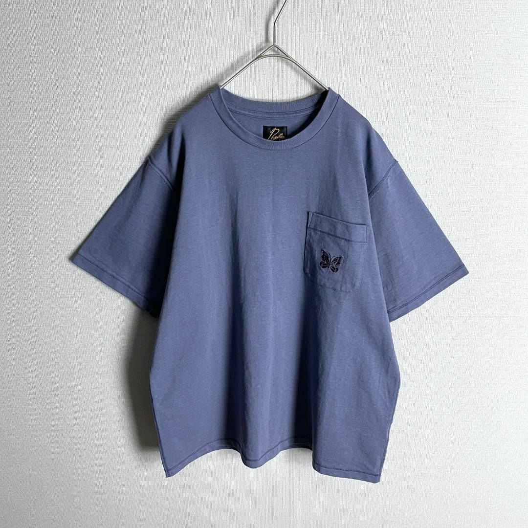 Needles(ニードルス)の【パピヨン刺繍☆切りっぱなし】ニードルス ワンポイントロゴ ポケット Tシャツ メンズのトップス(Tシャツ/カットソー(半袖/袖なし))の商品写真