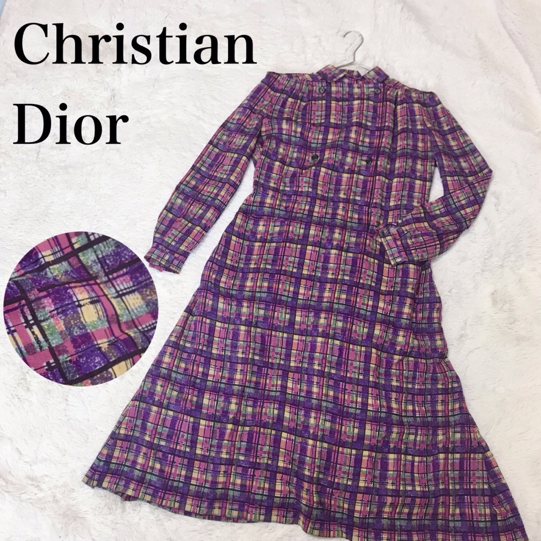 美品 Christian Dior クリスチャンディオール♥️シルク ワンピース-