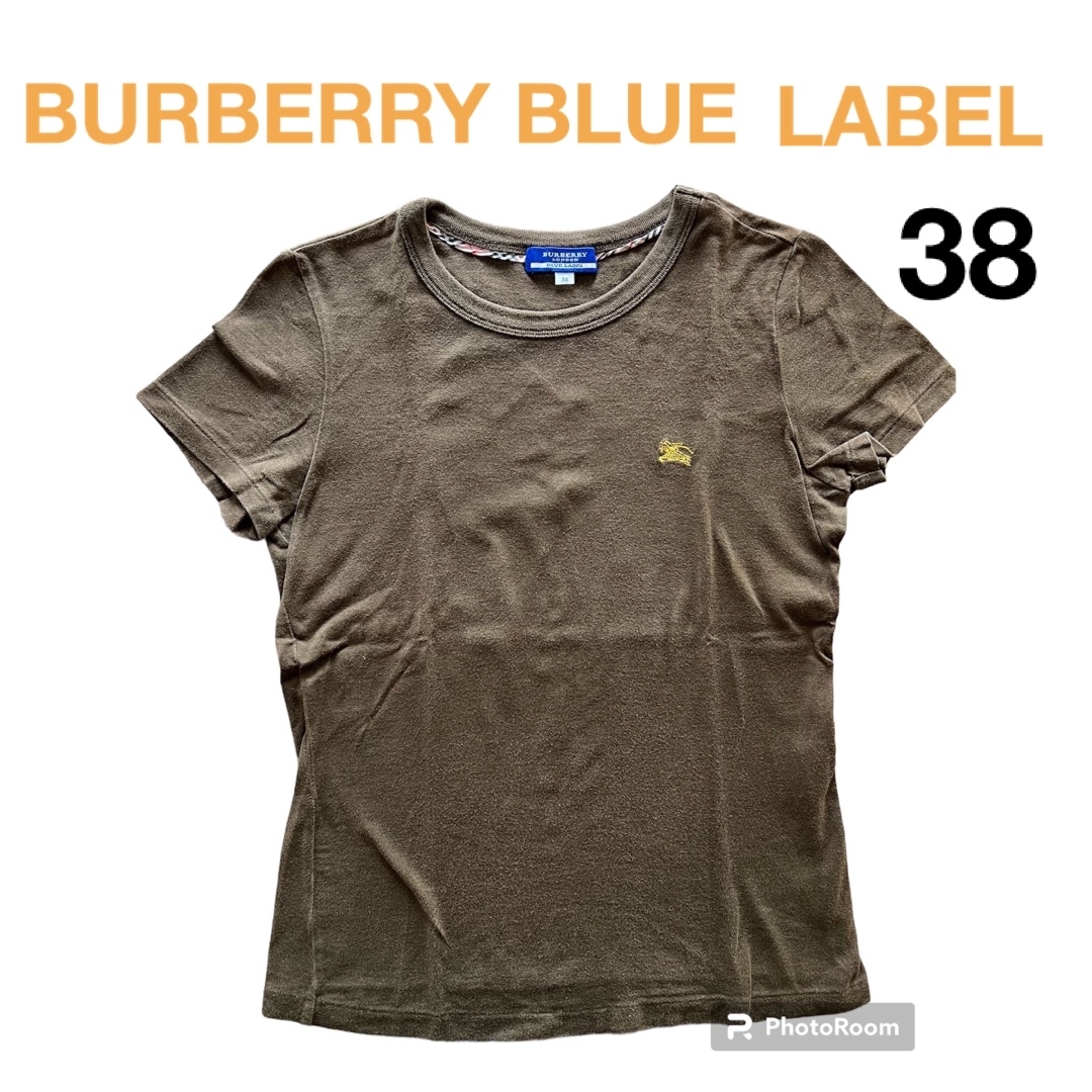 BURBERRY BLUE LABEL - バーバリーブルーレーベル 綿 茶 半袖 トップス