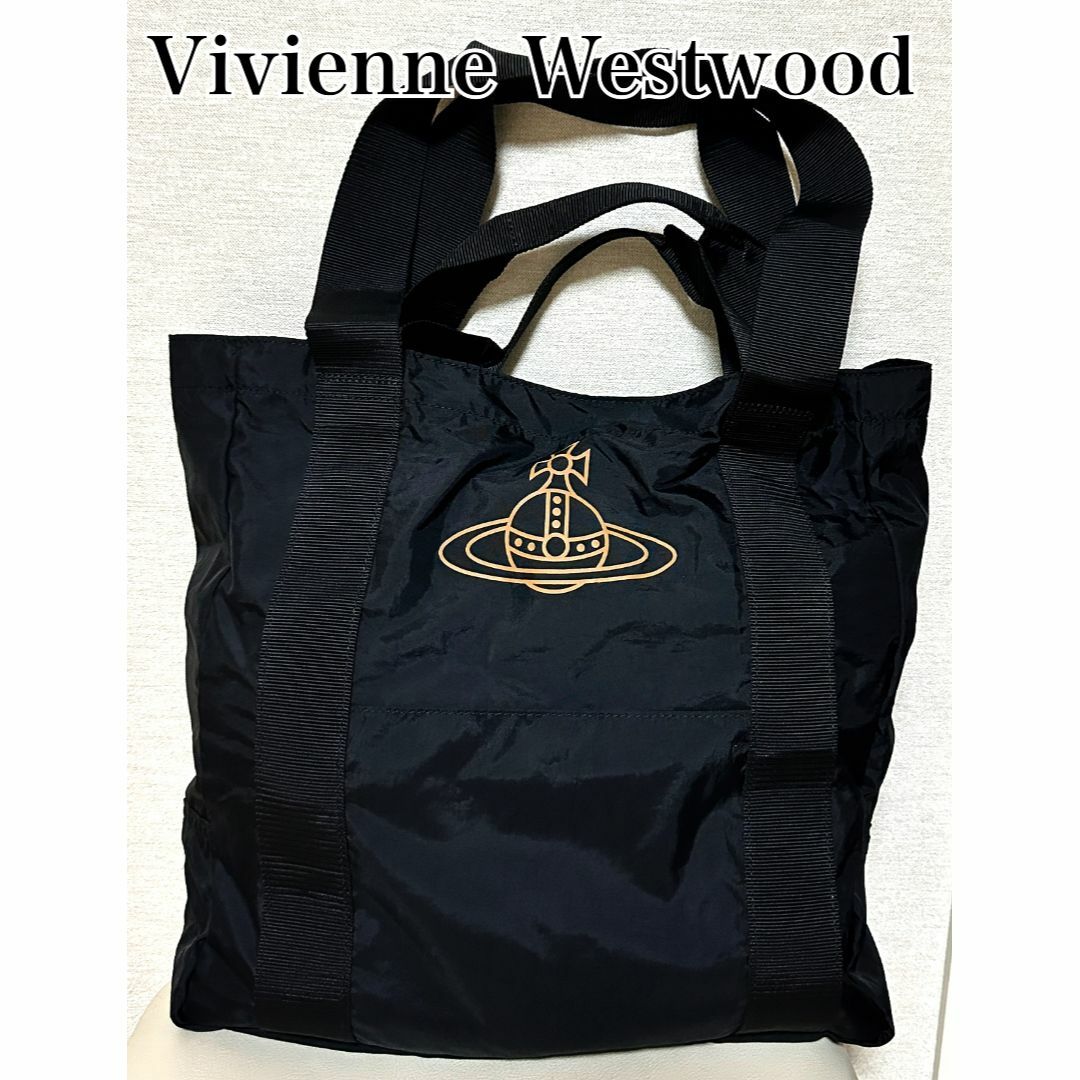 良品✨VIVIENNE WESTWOOD トートバッグ　ナイロン　レザー　ロゴ