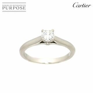 カルティエ(Cartier)のカルティエ Cartier ソリテール ダイヤ 0.25ct E/VS1/3EX #47 リング Pt プラチナ 指輪【証明書・鑑別書付き】VLP 90185868(リング(指輪))