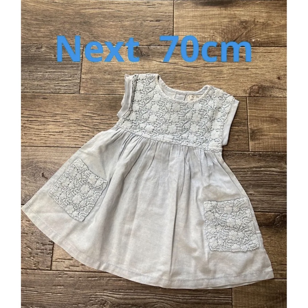 NEXT(ネクスト)の☀︎Next 70cmヴィンテージ風クロッシェワンピース6-9m キッズ/ベビー/マタニティのベビー服(~85cm)(ワンピース)の商品写真