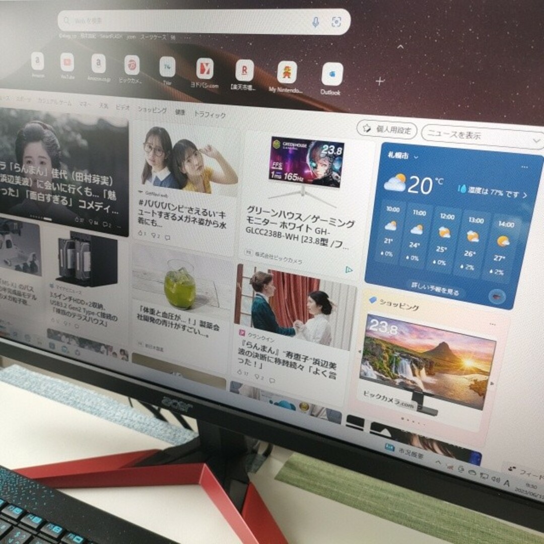 Acer 24.5インチゲーミングモニター/KG251QSbmiipx-