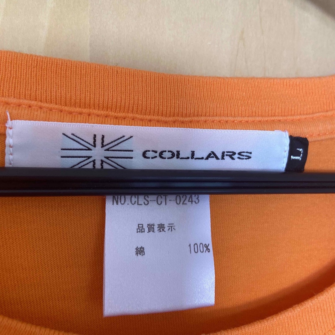 CROSS COLOURS(クロスカラーズ)のCOLLARS  カットソー　オレンジ　リメイク メンズのトップス(Tシャツ/カットソー(半袖/袖なし))の商品写真