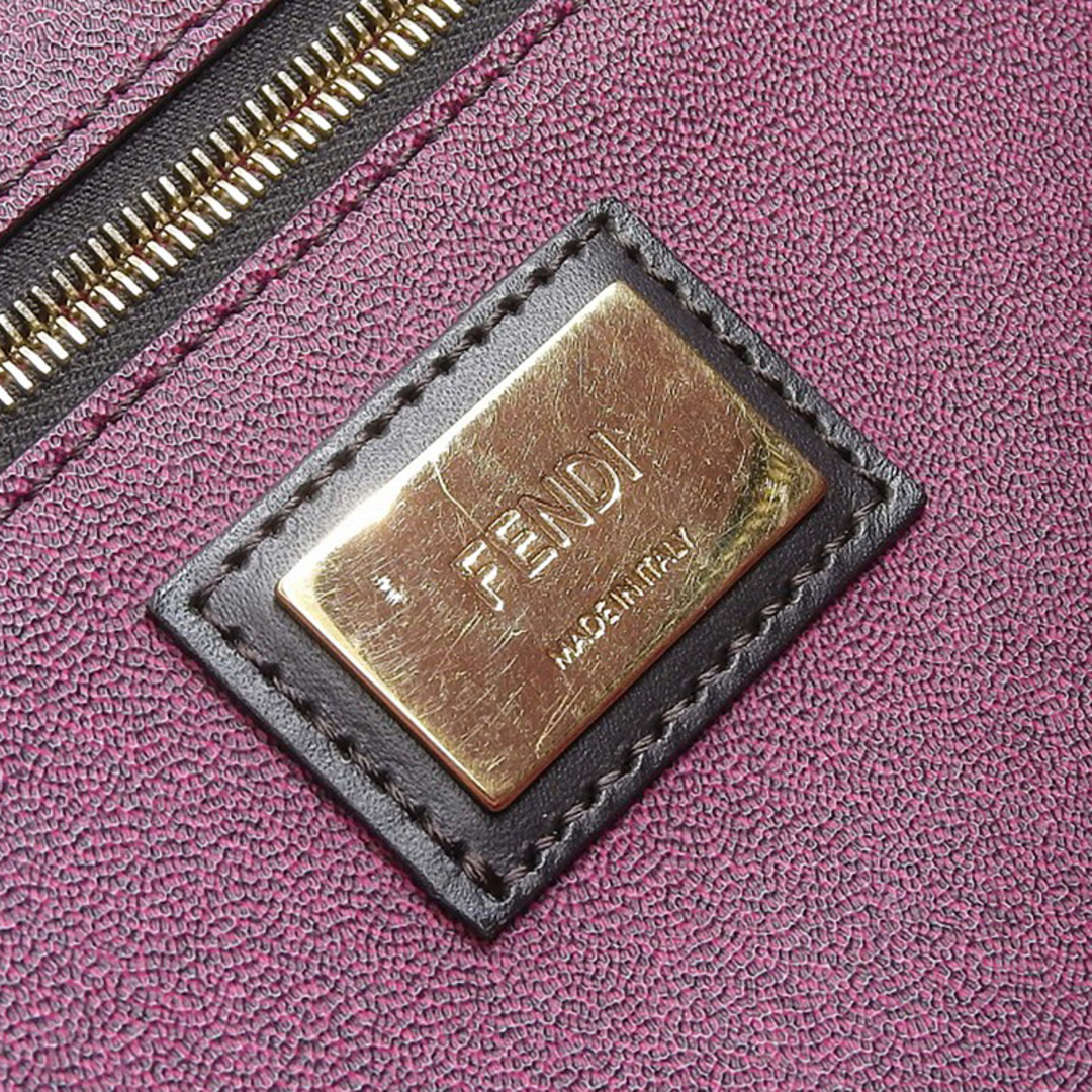 フェンディ FENDI ズッカ トートバッグ PVC ブラウン/ピンク 8BH198  新入荷 OB1473